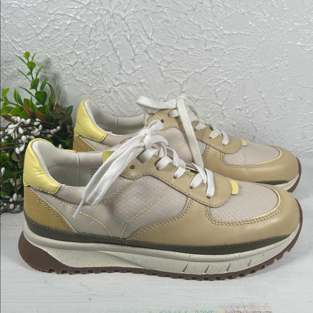Madewell NWOT Kickoff Trainer Sneaker Yellow Tan Athletic Madewell Shoe Size 7 - Picture 8 of 14